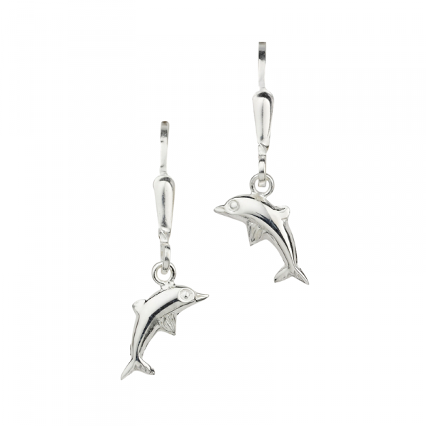 Ohrhänger in 925´er Sterling Silber mit schönen Delfinen CEM