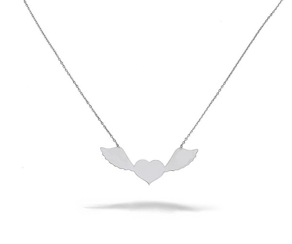 Halskette mit Herz aus Flügeln aus 925er Silber
