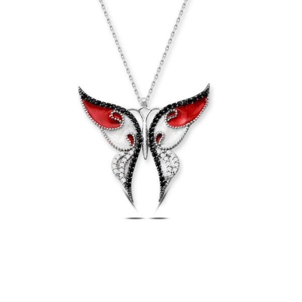 925´er Silber Halskette als Schmetterling