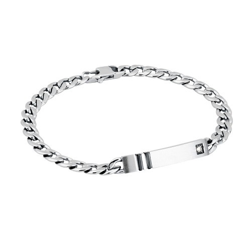 Herrenarmband mit Gravurplatte