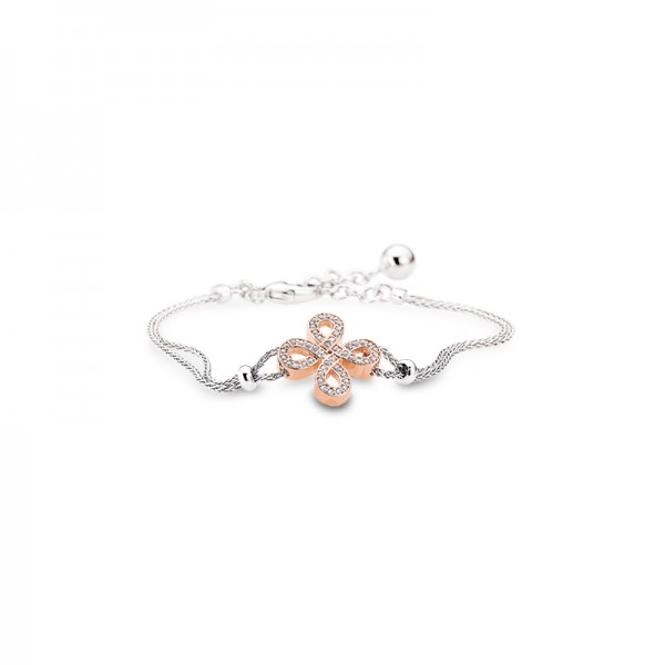 Armband 925 rhodiniert/rosé Zirk. 17+3cm