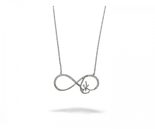 925´er Sterling Silber Halskette mit infinity Anhänger