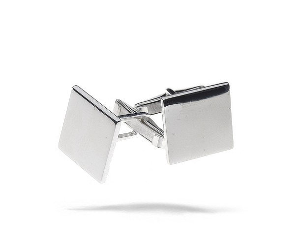 Manchettenknöpfe in Silber mit Vierecken