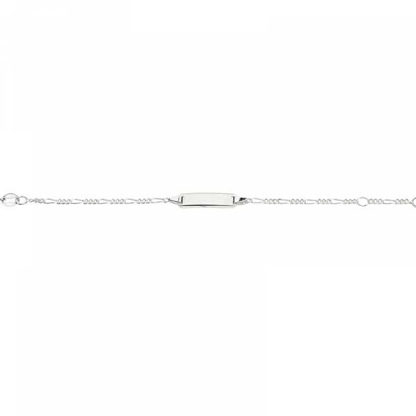 ID Armband in 925´er Sterling Silber mit Figaro Kettenmuster 