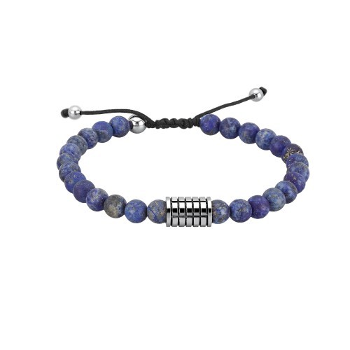Armband aus Steinen mit Edelstahl Element