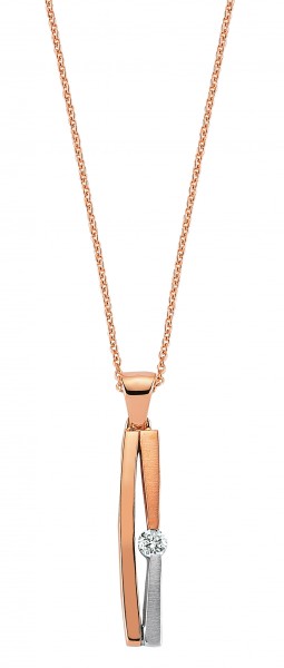 Kette mit Diamantanhänger in 585`er Gold