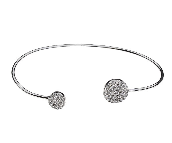 CEM Armreif aus 925er Silber rhodiniert mit Zirkonia Steinen